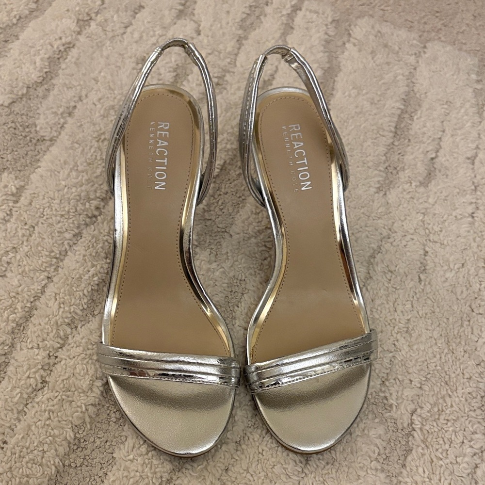 Kenneth Cole Reaction Silver Heels